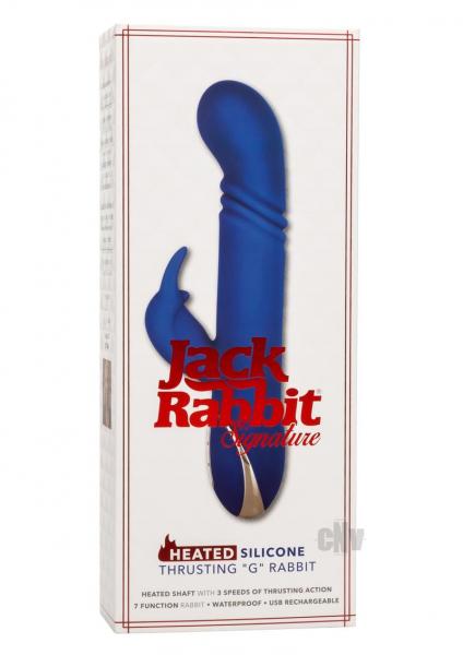 Jack Rabbit Signature Heated Silicone Thrusting G Rabbit - Blue | SexToy.com