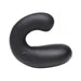 Black curved dual stimulator with smooth silicone finish and ergonomic design for customizable comfort.