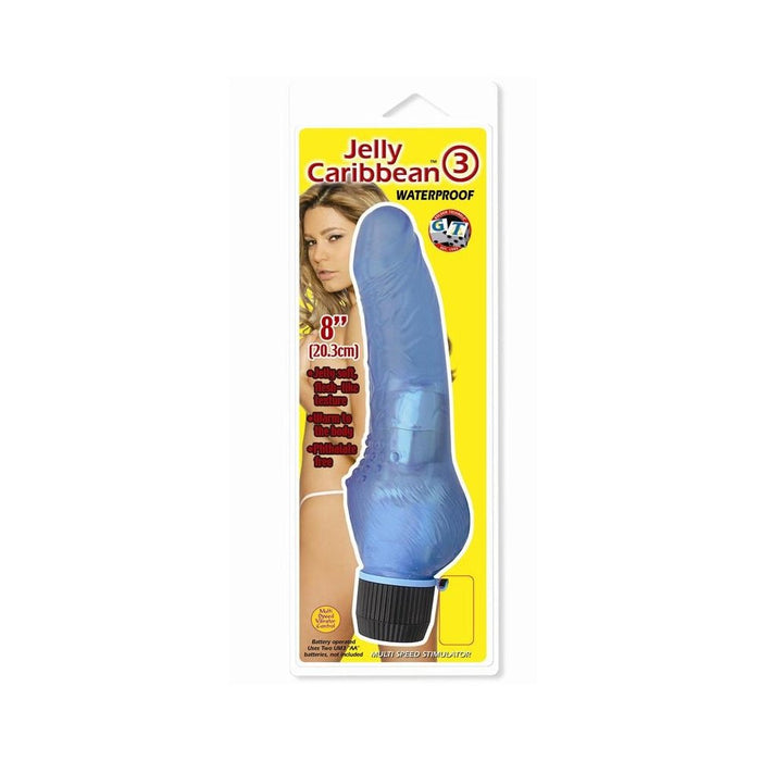 Jelly Caribbean #3 Waterproof  Vibrator - Blue | SexToy.com