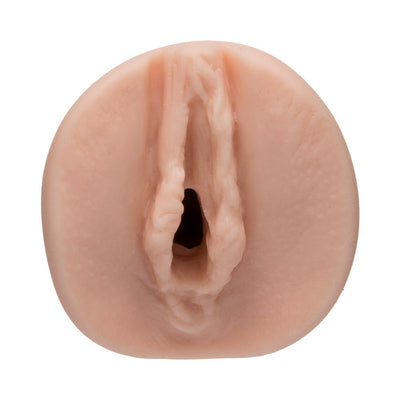Close-up view of the Jesse Capelli Maple Honey Pocket Pussy made from realistic, skin-like material.