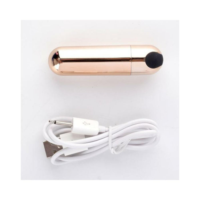 Jessi Rechargeable Mini Bullet Vibrator Rose Gold - SexToy.com