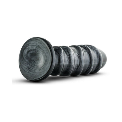 Jet Annihilator Carbon Metallic Black tapered plug with suction cup base and textured ridges.