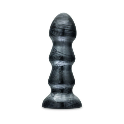 Black Jack flexible PVC plug with a carbon metallic black finish and flared suction cup base.