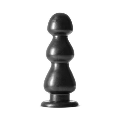 Jet Fierce Carbon Metallic Black extra-large plug with three tapered sections and flared base for secure play.