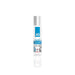 JO H20 water-based warming personal lubricant in a compact 1oz clear bottle with blue and white label.