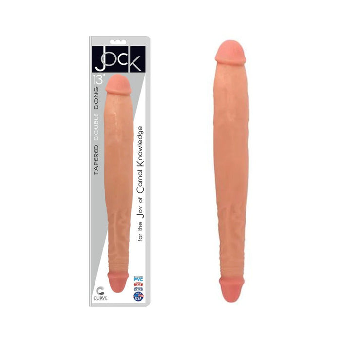 Jock 13 inches Tapered Double Dong Beige - SexToy.com