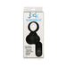 Packaging of Jock 28x vibrating silicone balls XL in black with remote control and product features listed.
