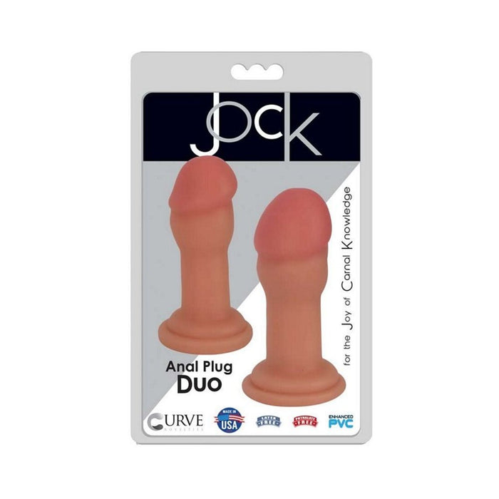 Jock Anal Plug Duo 2 Piece Set Vanilla Beige | SexToy.com