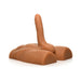 Medium tan jock ass masturbator with a posable 7-inch dildo on a white background.