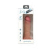Jock Dual Density 6-inch silicone dildo in light skin tone with realistic texture in clear retail packaging.