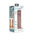 Packaging box of Jock Dual Density 7-inch silicone dildo with suction base and realistic design in light skin tone.