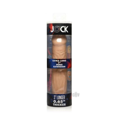 Jock Extra Long Penis Extension Sleeve 3in Light - SexToy.com