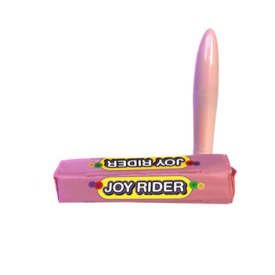 Pink Joy Rider Massager with sleek design next to its matching pink packaging box on white background.