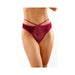 Kalina Velvet Strappy Cut-out Thong With Keyhole Back Magenta S/m - SexToy.com