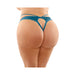 Kalina Velvet Strappy Cut-out Thong With Keyhole Back Teal Queen - SexToy.com