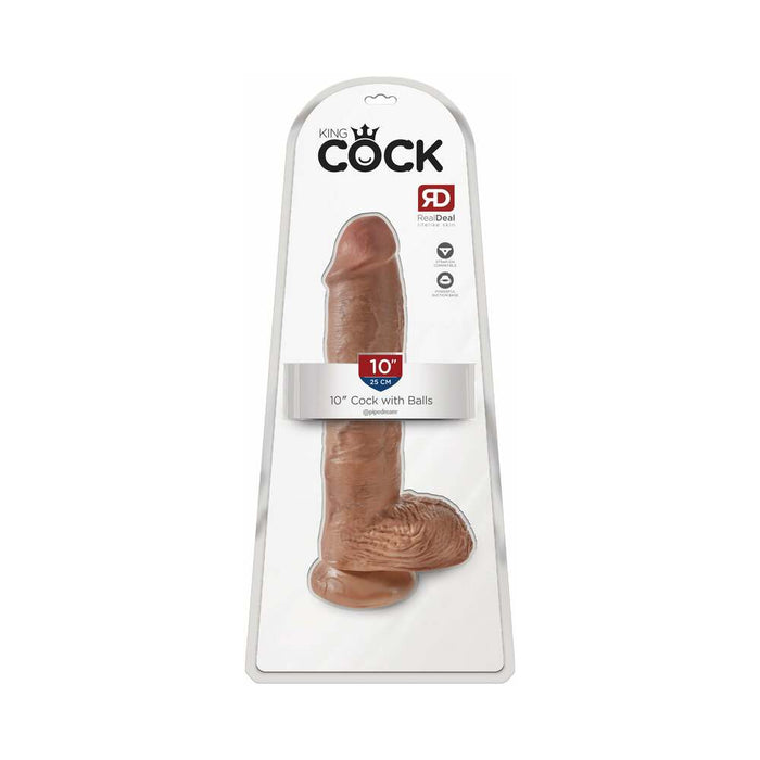 King Cock 10 Inch Suction Cup Dildo w/Balls - SexToy.com