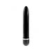 Sleek black 10-inch vibrating personal massager with smooth finish and silver accent ring at the base.
