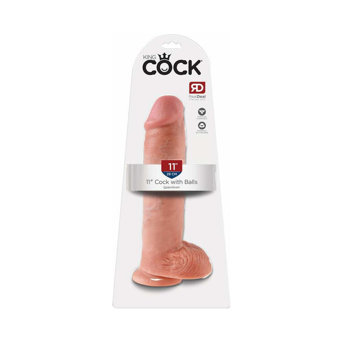 King Cock 11" Cock - Beige - SexToy.com