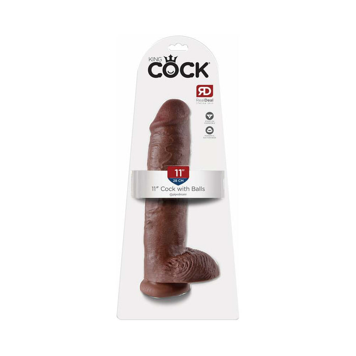 King Cock 11" Cock - Brown - SexToy.com