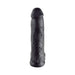 Black 12-inch realistic dildo with suction cup base and detailed texture.