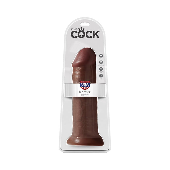 King Cock 12in Cock Brown | SexToy.com