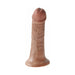 Realistic 6-inch flesh-toned dildo with detailed texture and suction cup base for hands-free use.