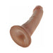 Realistic 6-inch flesh-toned dildo with detailed texture and strong suction cup base for versatile use.