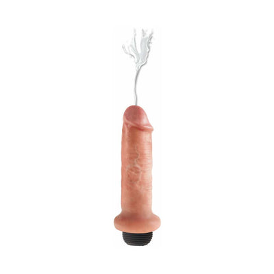 Ultra-realistic 6-inch squirting adult toy with detailed texture and liquid spray effect.