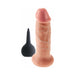 Realistic 6-inch silicone squirting toy with detailed texture and black squeeze bulb for liquid release.