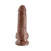 Realistic 7-inch brown dildo with suction cup base by Pipedream, detailed texture and lifelike design.