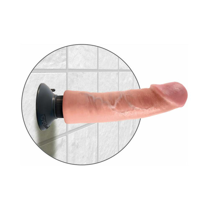 King Cock 9 inches Vibrating Dildo Beige - SexToy.com