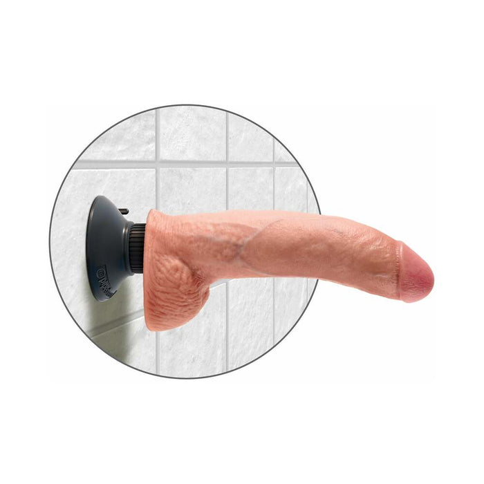 King Cock 9in Vibrating Cock With Balls - SexToy.com
