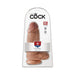 King Cock Chubby 9-inch realistic dildo with balls and suction cup base in retail packaging.