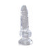 King Cock Clear 4in Cock with Balls - SexToy.com