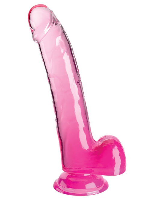 King Cock Clear With Balls 9in Pink - SexToy.com