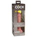 King Cock Elite 6-inch dual-density silicone dildo in packaging with suction base and Body Dock compatibility.