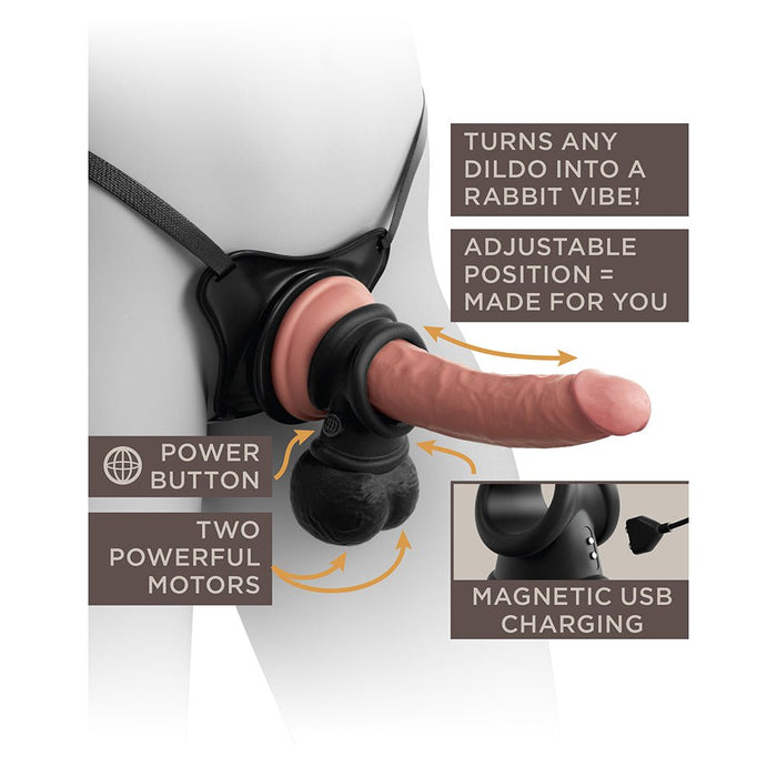King Cock Elite The Crown Jewels Vibrating C-ring - SexToy.com