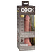 King Cock Elite 7-inch vibrating dual-density silicone dildo with remote in retail packaging.