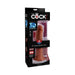 King Cock Plus 8-inch triple density realistic dildo in brown with suction base in black retail packaging
