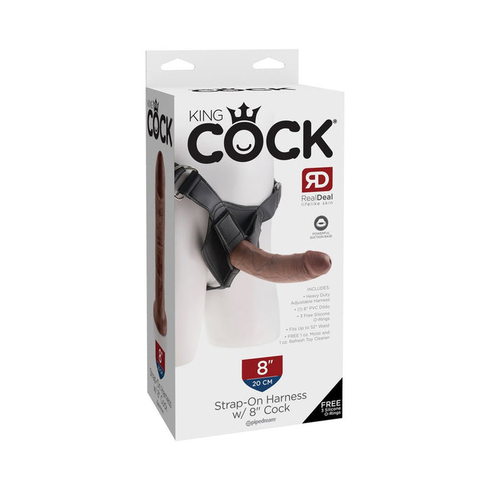 King Cock Strap On Harness 8 inches Dildo | SexToy.com