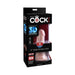 King Cock Triple Density 5-inch beige dildo in black packaging with 3D triple density and suction base features.