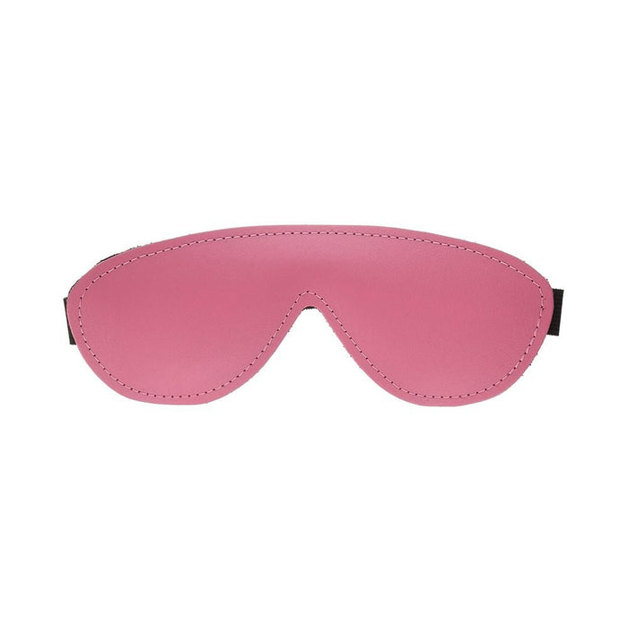 Kinklab Pink Bound Leather Blindfold | SexToy.com