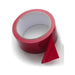 Roll of shiny red Kinklab unisex bondage tape with a small section peeled back on a white background.