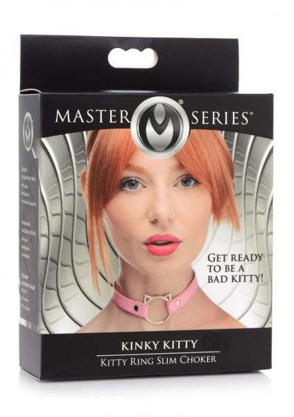 Kinky Kitty Ring Slim Choker - Pink | SexToy.com
