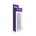 Clear textured Orgasma sleeve by Kinx with ribs, nubs, and spiral design in purple and white packaging.