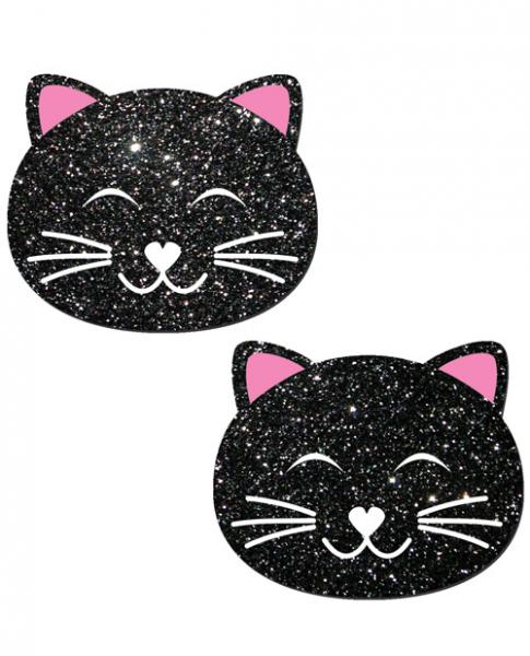 Kitty Black Glitter Cat Pasties O/S | SexToy.com