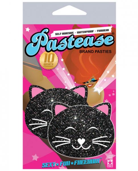 Kitty Black Glitter Cat Pasties O/S | SexToy.com