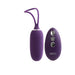 Purple VeDO KIWI rechargeable insertable bullet vibrator with remote control on white background.