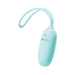 Turquoise VeDO KIWI rechargeable silicone insertable bullet with flexible loop and power button.