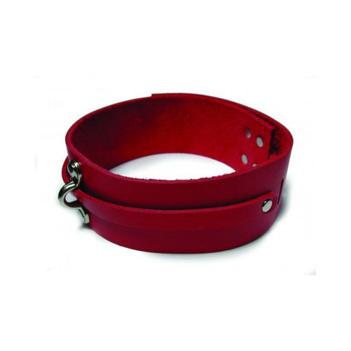 KL Bondage Basics Leather Collar (Red) | SexToy.com